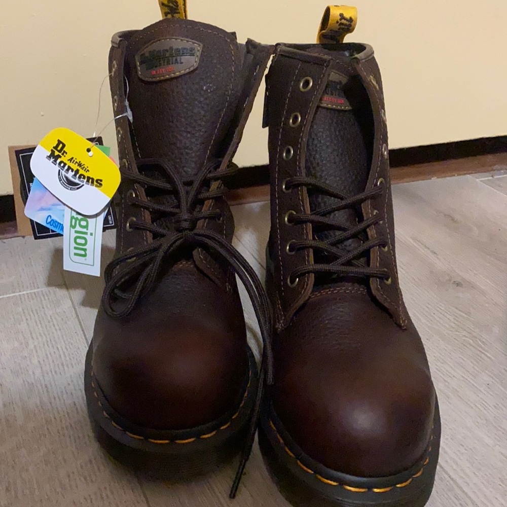 Steal toed Doc Martens